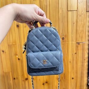 Chanel Black Quilted Backpack